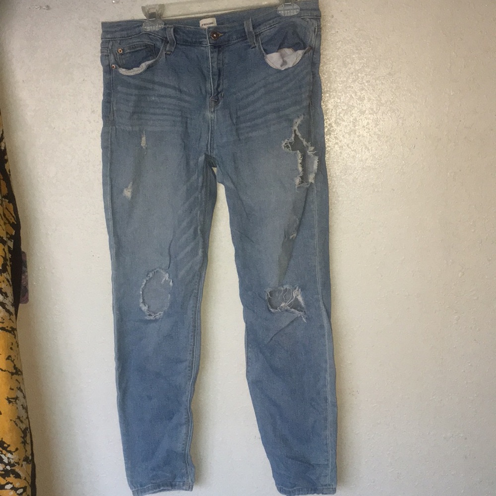Distressed jeans